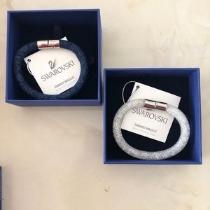 White and Blue Swavorski Stardust Bracelets